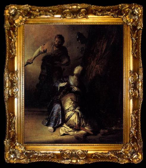 framed  Rembrandt Peale Samson and Delilah, ta009-2